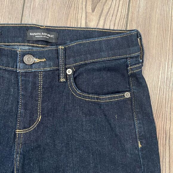 Banana Republic Premium Denim Jeans Women's Size 25 Blue Cotton 5 Pockets Way - Picture 3 of 6
